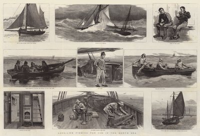 Pêche à la ligne longue pour la morue en mer du Nord - Joseph Nash